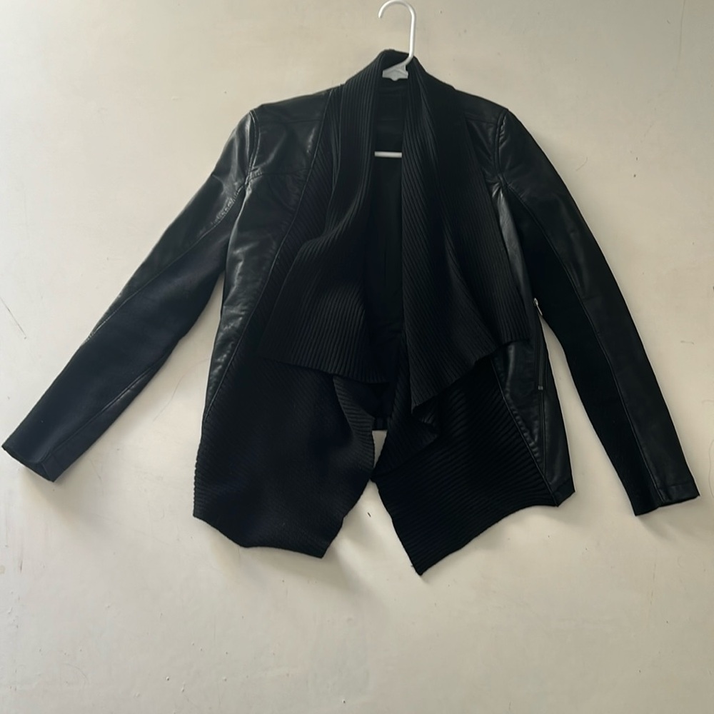 BlankNYC black leather jacket Sz Small